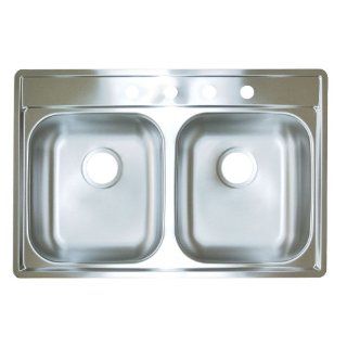 Ez Flo 86102 Double Bowl Stainless Steel Kitchen Sink