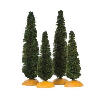 Department 56 Village Cypress Trees Accessory Set of 4