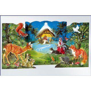 Wildlife Nativity (S8700) 3 D Advent Calendar   11.5 x 13