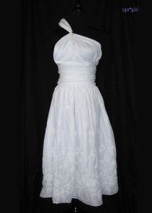 Hollywould Made in Italy White Grecian Halter Sun Dress