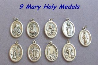 Mary Holy Medals Lourdes Fatima Miraculous Medal