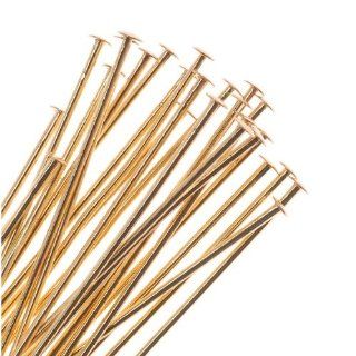 22K Gold Plated Head Pins   22 Gauge, 3 Inches (X50): Arts