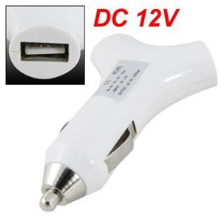 Gino DC 12V Double USB Car Charger Adapter White for