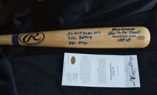 STAN MUSIAL Signed Baseball Bat Stan the Man 6 Stat Bat Autographed