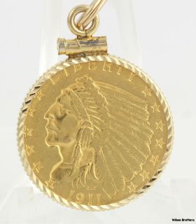  Head Quarter Eagle Coin Pendant 900 Gold Coin 14k Gold Setting