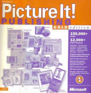 MS Picture It Publishing Gold Edition 2001 PC CD Tool