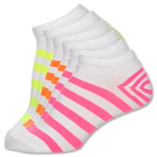 Pack Womens Socks Size 9 11 White/Pink/Green