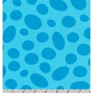 Celebrate Seuss Jelly Bean Turquoise Dots Fabric One Yard