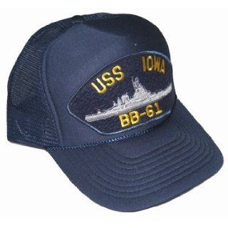 Navy Ships Trucker Hat   USS IOWA BB 61 Clothing