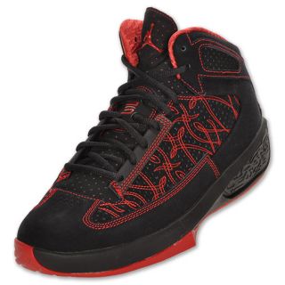 Jordan Icons Mens Basketball Shoe Black/Red
