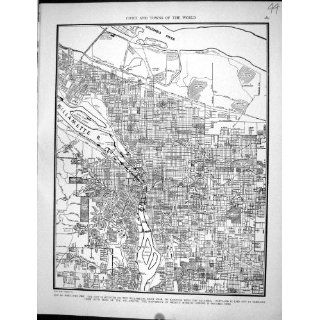 Collier Antique Map 1936 Plan Portland Willamette River