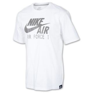 Mens Nike AF 1 Reflective T Shirt White/Dark Grey