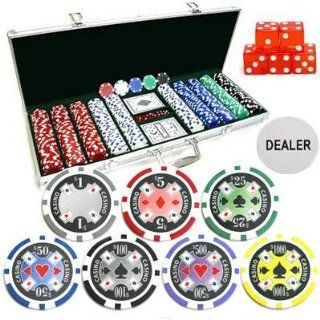 Aces High Roller 7 color Poker Chip Set 500 Pcs with