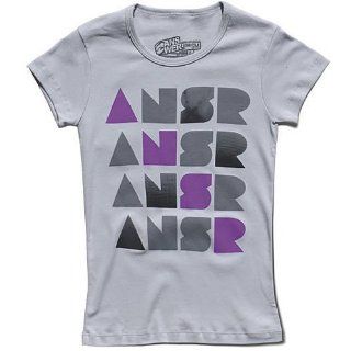 Answer Racing Womens Crossword T Shirt   Large/Grey  