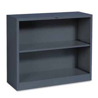 HON Small 2 Shelf Steel Bookcase S30ABC Charcoal