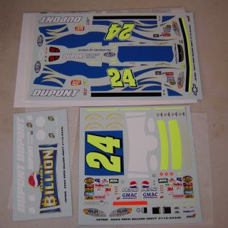 Model Kit Lot Decal NASCAR 2004 Jeff Gordon Billion
