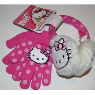 Hello Kitty Girls Earmuff Set   Earmuffs & Gloves Size