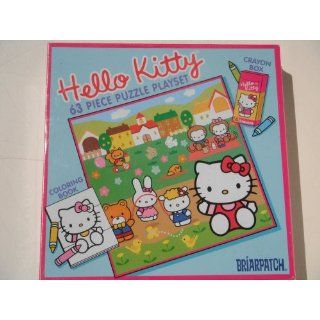 Hello Kitty 63 PIECE PUZZLE PLAYSET (Including 4 Crayons
