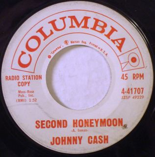 Johnny Cash Second Honeymoon Honky Tonk Girl 1960 Columbia Promo 45 4