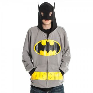 Dark Knight Batman Costume Hoodie with Ears Cosplay Sweatshirt s M L
