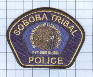 Police Patch Soboba Tribal CA
