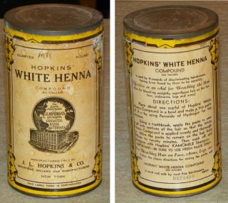 Hopkins White Henna Compound 1 4 lb CA 1900