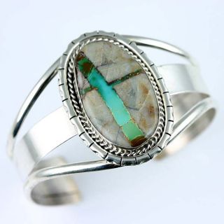 Native American Jewelry Boulder Turquoise Bracelet
