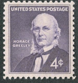 US 1177 Mint Never Hinged 4 Cent Horace Greeley