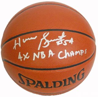 Bulls Horace Grant Signed Spalding I O Basketball w 4X NBA Champs