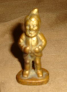 Small Vintage Figural BRASS Hollywood Regency LEPRECHAUN Gnome
