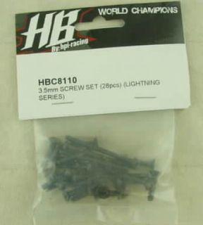 Hot Bodies Lightning Series 3 5mm Screw Set 28 Pcs HBSC8110