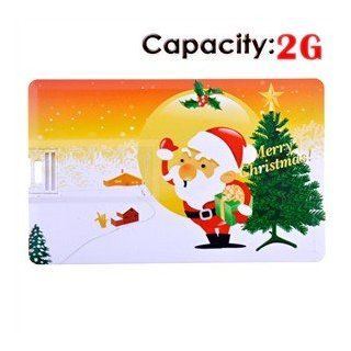 2GB Merry Christmas Double Sided Pattern Credit Card Style