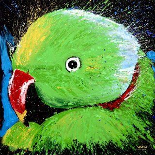 Splash Animals® Echo Parakeet   Gallery Wrapped Print on