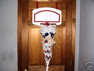 Basketball Hoop Over Door Sports Laundry Basket Hamper