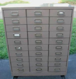 Vtg Steelmaster Metal Parts Cabinet 30 Drawer Tool Box