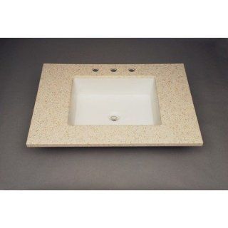 22 x 37 Moondance Solid Surface Vanity Top with 8 Centers and