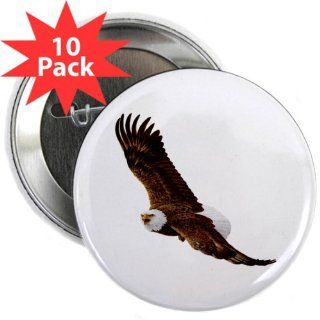 2.25 Button (10 Pack) Bald Eagle Flying 