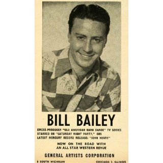 1953 Ad General Art Bill Bailey Barn Dance Western Tour