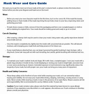 How To Wear & Care Mask Guide