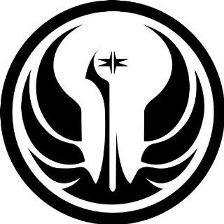 STAR WARS Galactic Republic Symbol Logo   5.5 BLACK (IKON SIGN