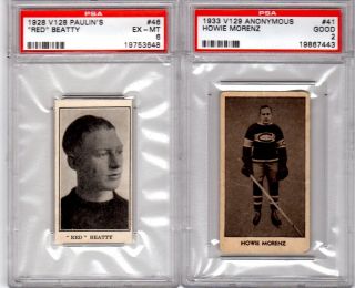 1933 V129 ANONYMOUS #41 HOWIE MORENZ PSA 2 TOUGH SERIES HARDLY EVER
