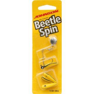 Johnson BSVP1/32 YBS Beetle Spin with Nickel Blade, Yellow