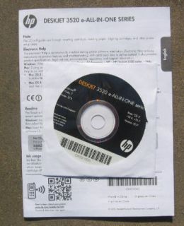  User Guide Instal CD HP Deskjet 3520E All in One Series Win Mac