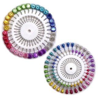 96 Pieces Assorted Colors Headed Pins for all Sewing Home