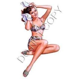 Sexy Binkini Pinup Decal s162 Musical Instruments