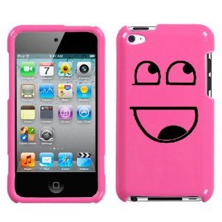 black epic face design on rose pink itouch case for apple