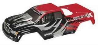 HPI Nitro GT 2 Blk Red Silver Painted Body Savage x 7768