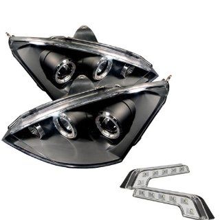 Carpart4u Ford Focus Halo Black Projector Headlights and LED Day Time