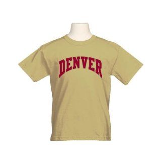 Denver Youth Khaki Gold T Shirt Small, Arched Denver 2