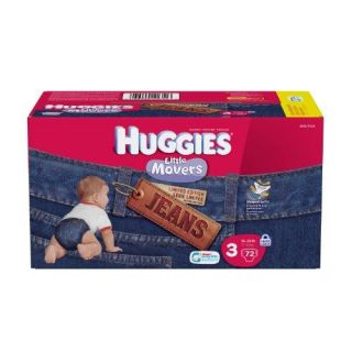 New Huggies Little Movers Jean Diapers Size 3 72 Count